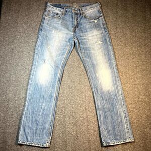 American Eagle Jeans Men's 32x31 Blue Denim Original Straight Preppy Thick